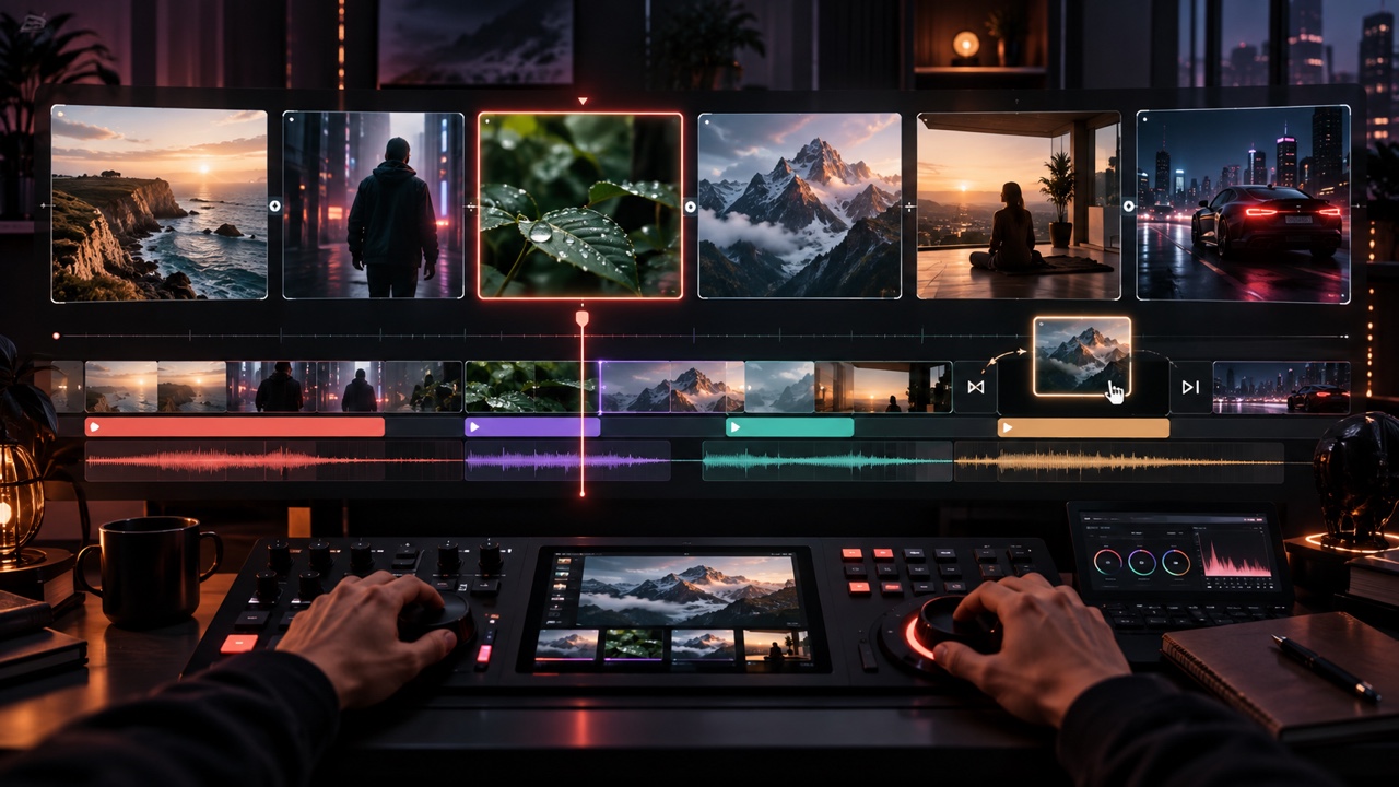Editable narration and visual direction controls for a faceless reel